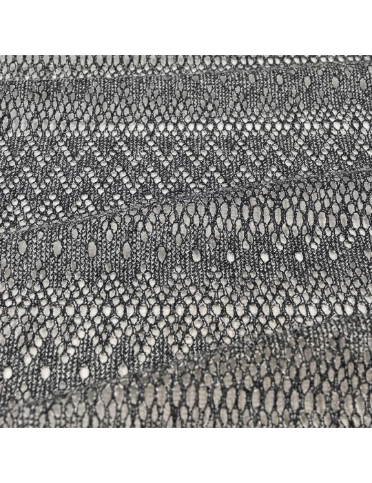 Tissu polyester troué noir/blanc