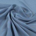Tissu mousseline uni bleu
