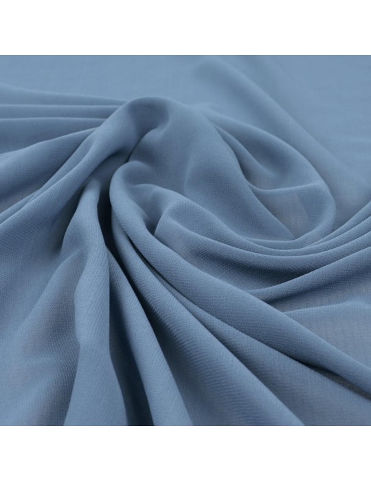 Tissu mousseline uni bleu
