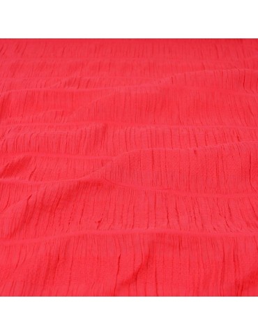 Tissu gaufré brodé corail