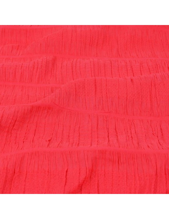 Tissu gaufré brodé corail
