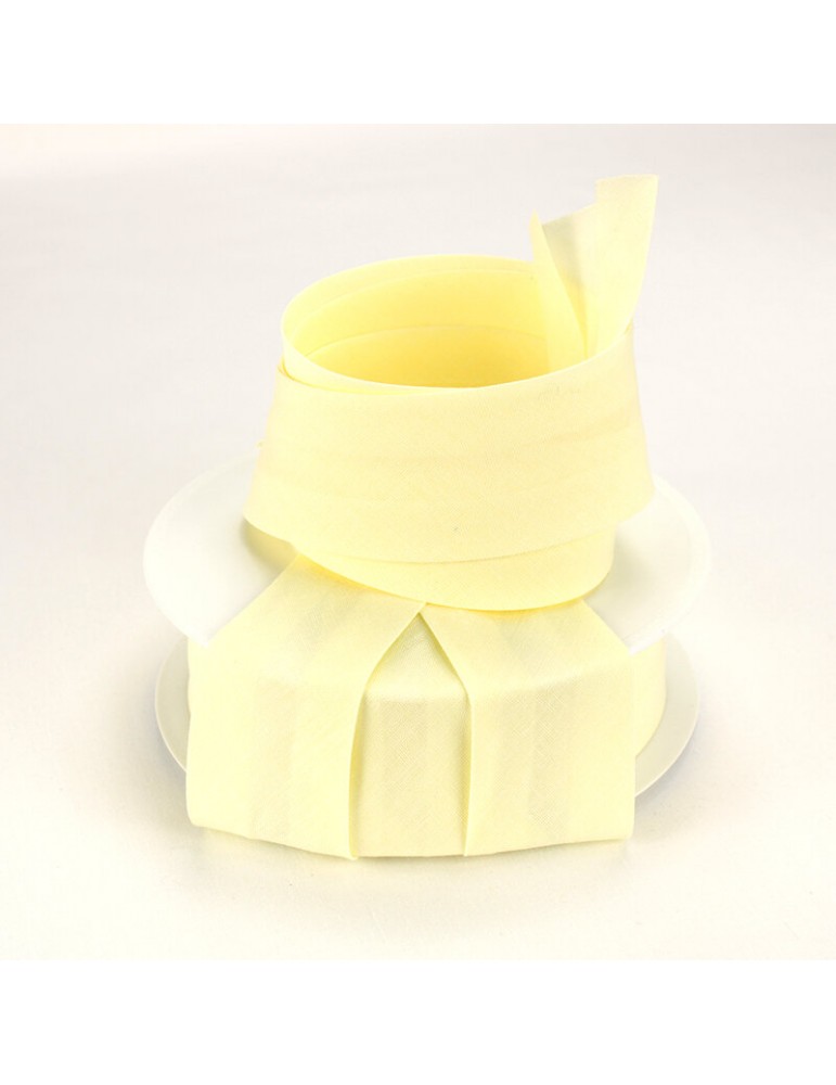 Biais replié 40 mm jaune Biais replié 40 mm jaune