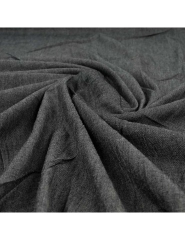 Tissu chambray à perles noir