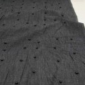 Tissu chambray à perles noir Tissu chambray à perles noir