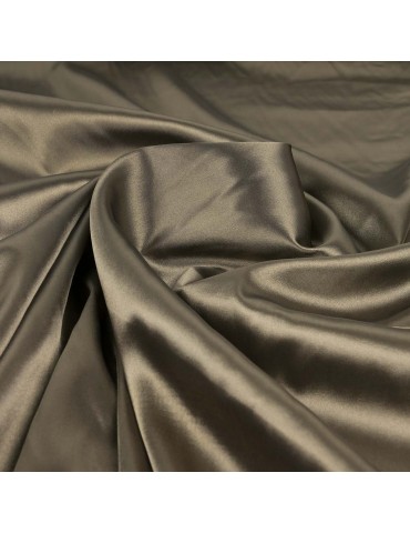 Tissu satin élasthanne uni taupe
