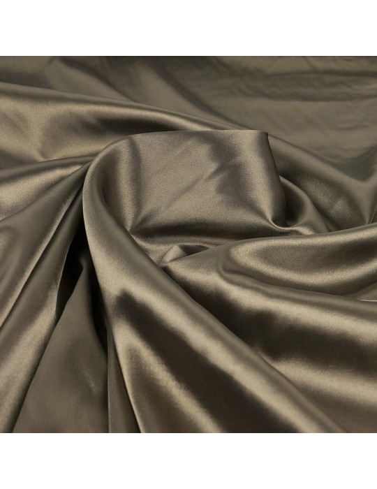 Tissu satin élasthanne uni taupe