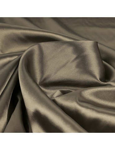 Tissu satin élasthanne uni taupe