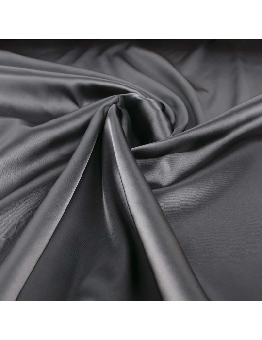 Tissu satin élasthanne uni noir