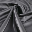 Tissu satin élasthanne uni noir Tissu satin élasthanne uni noir