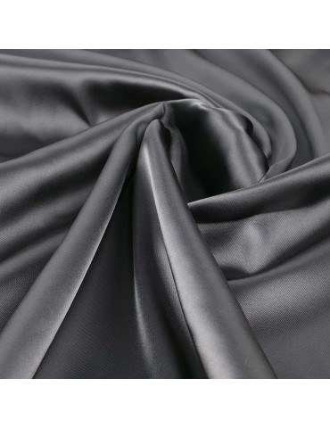 Tissu satin élasthanne uni noir