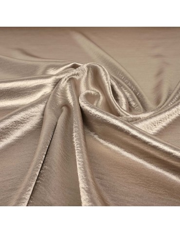 Tissu satin crêpe uni sable