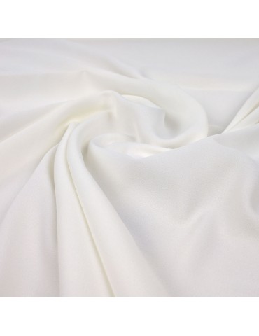 Tissu crêpe satin uni blanc
