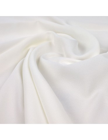 Tissu crêpe satin uni blanc