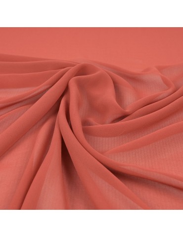 Tissu mousseline brique