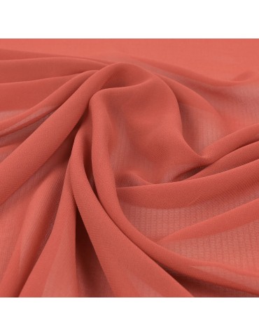Tissu mousseline brique