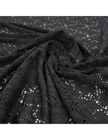 Coupon tissu dentelle noir 300 x 145 cm