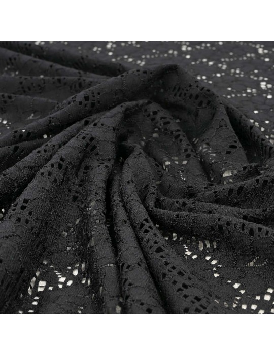 Coupon tissu dentelle noir 300 x 145 cm