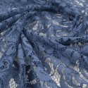 Coupon tissu dentelle bleu jean 300 x 140 cm Coupon tissu dentelle bleu jean 300 x 140 cm
