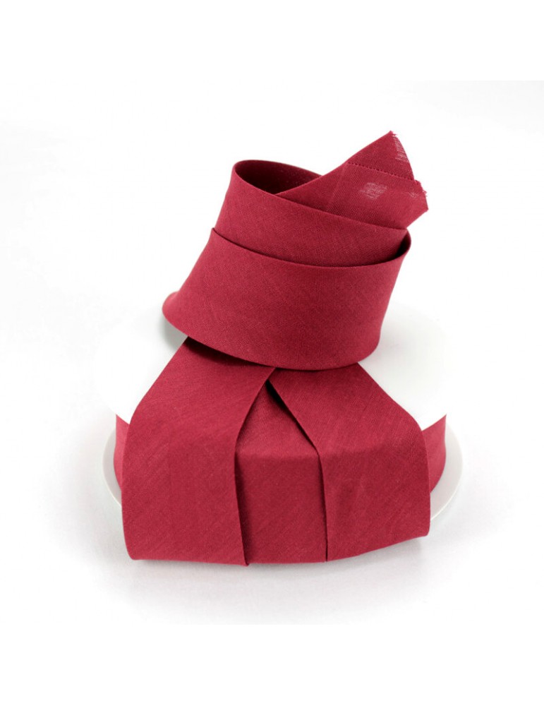 Biais replié 40 mm  rouge