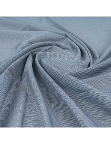 Coupon voile rayé bleu 300 x 145 cm