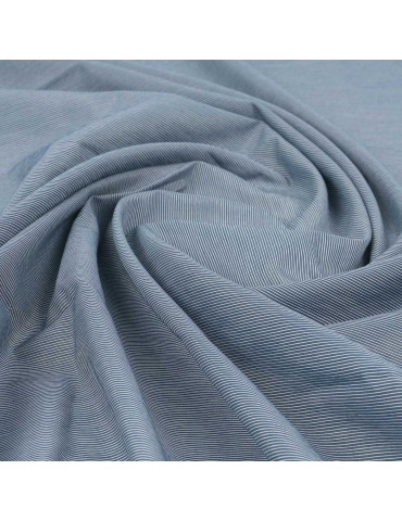 Coupon voile rayé bleu 300 x 145 cm
