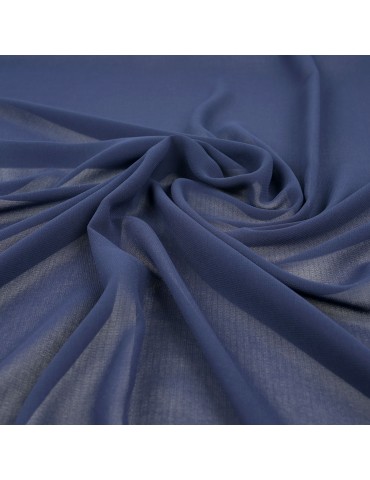 Tissu mousseline bleu navy