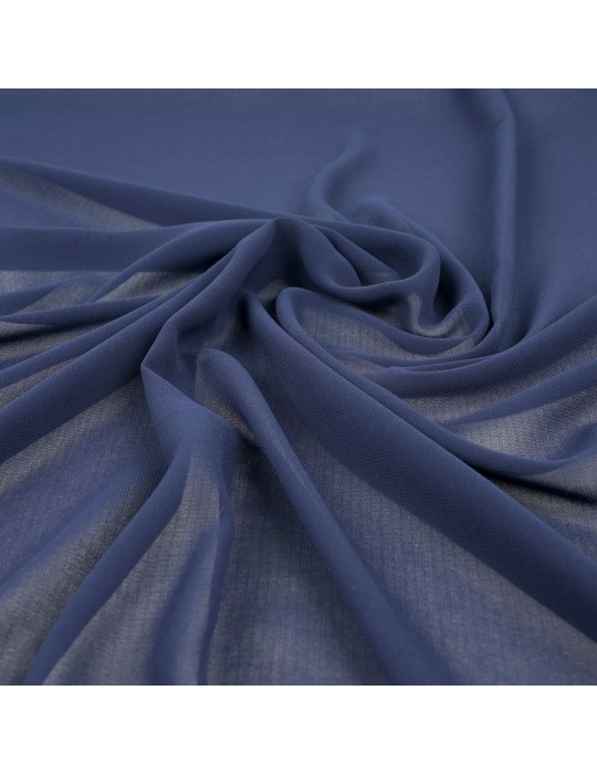 Tissu mousseline bleu navy