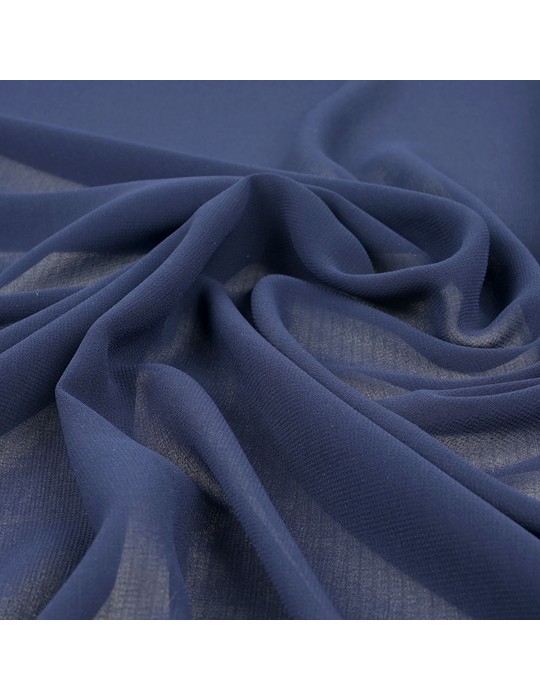 Tissu mousseline bleu navy