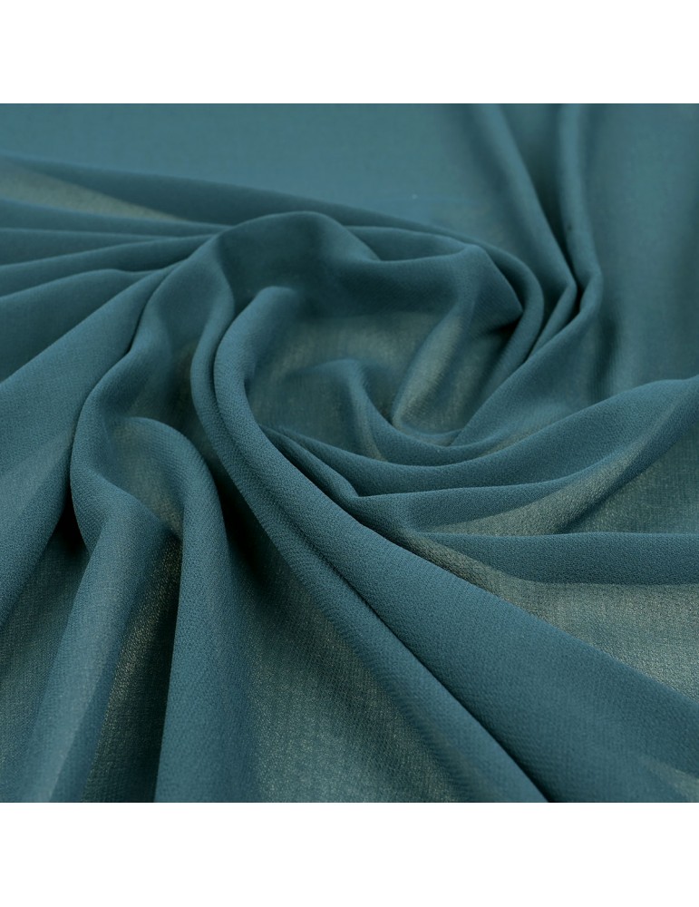 Tissu mousseline bleu pétrole Tissu mousseline bleu pétrole