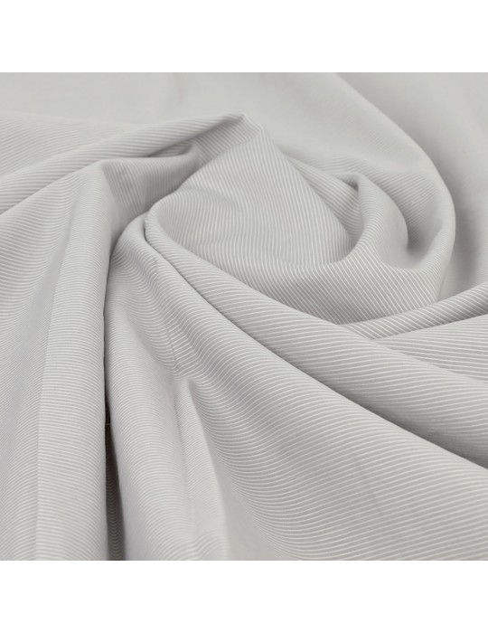 Coupon voile rayé gris perle 300 x 145 cm