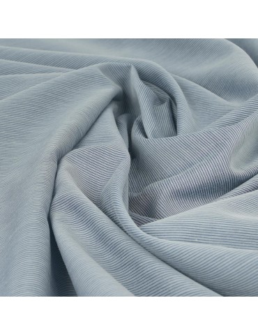 Coupon voile rayé bleu/gris 300 x 145 cm
