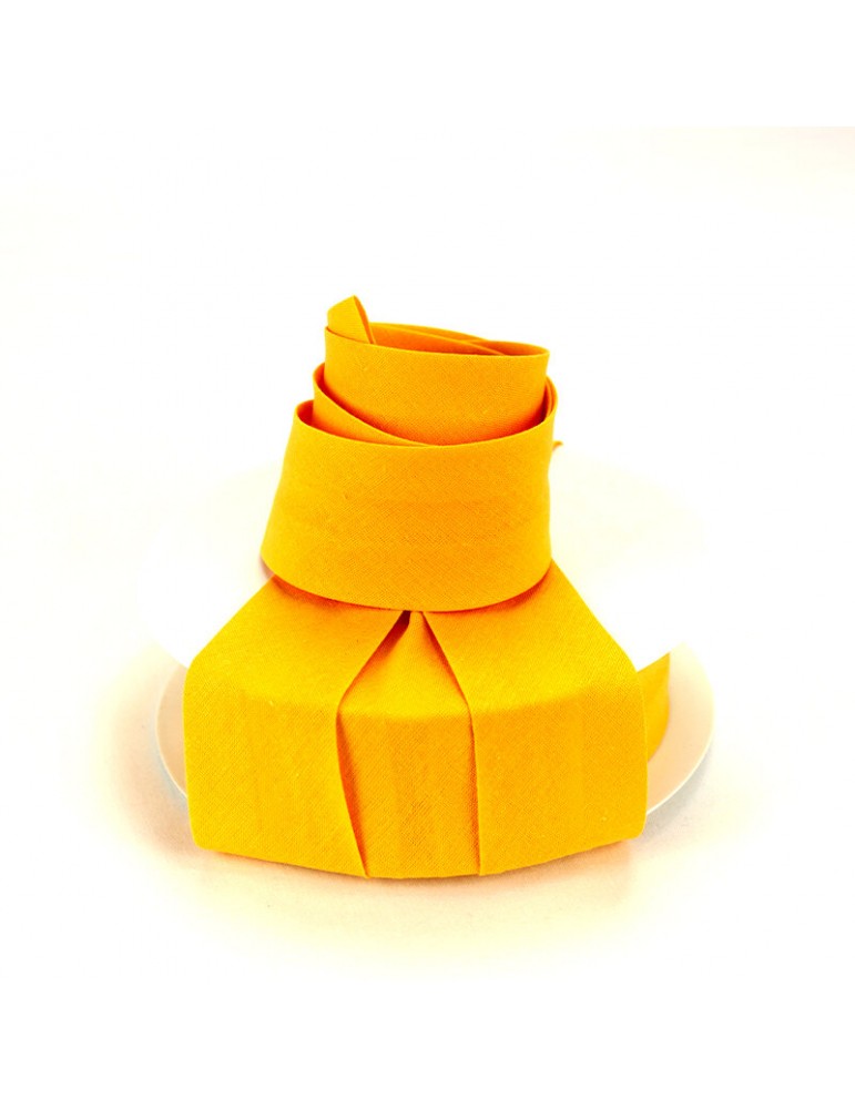 Biais replié 40 mm jaune Biais replié 40 mm jaune
