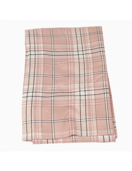 Coupon 100 % coton quadrillage rose/noir