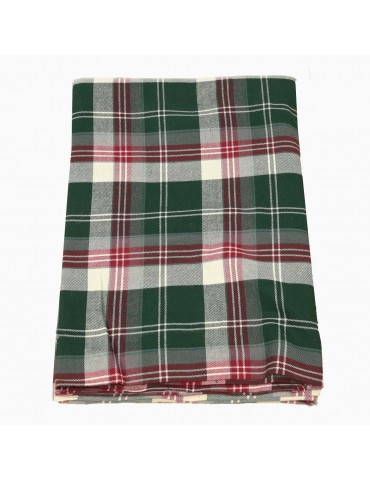 Coupon 100 % coton quadrillage vert/bordeaux