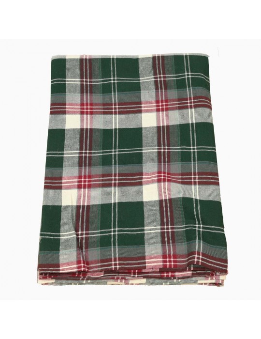 Coupon 100 % coton quadrillage vert/bordeaux