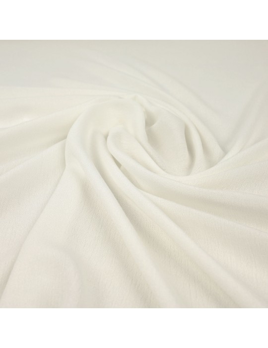 Tissu crépon uni viscose ivoire