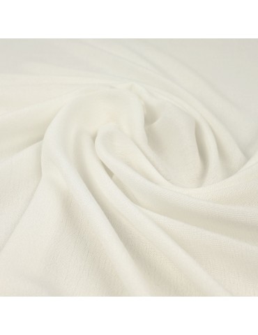 Tissu crépon uni viscose ivoire