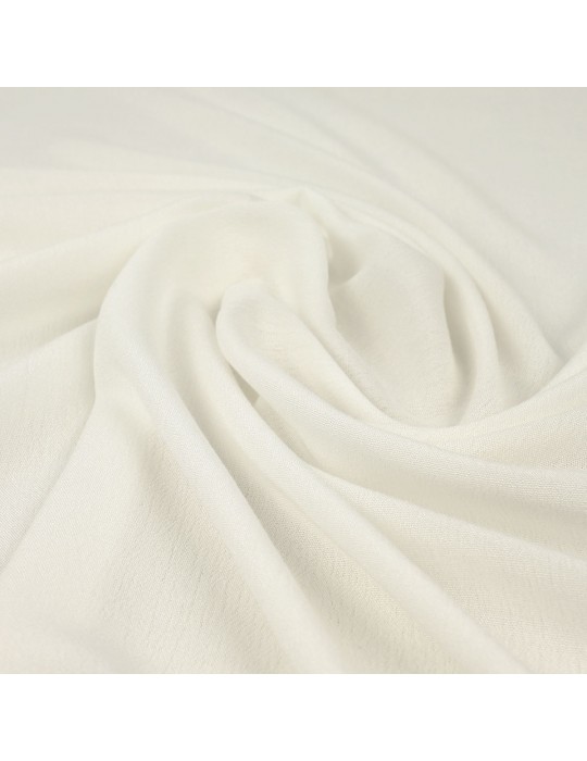 Tissu crépon uni viscose ivoire