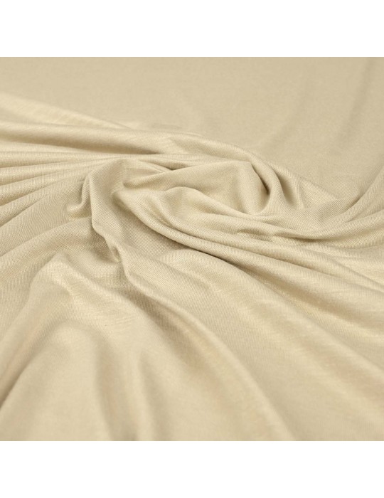 Tissu jersey uni beige