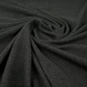 Tissu jersey côtelé uni noir