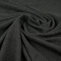 Tissu jersey côtelé uni noir