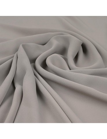 Tissu mousseline uni gris