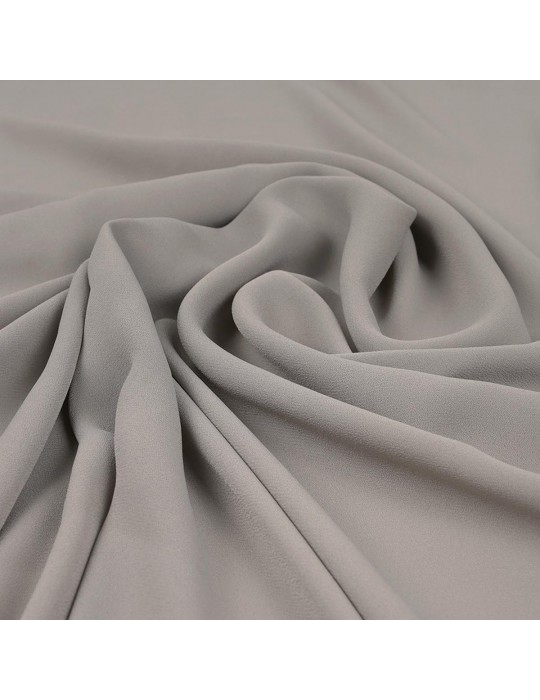 Tissu mousseline uni gris