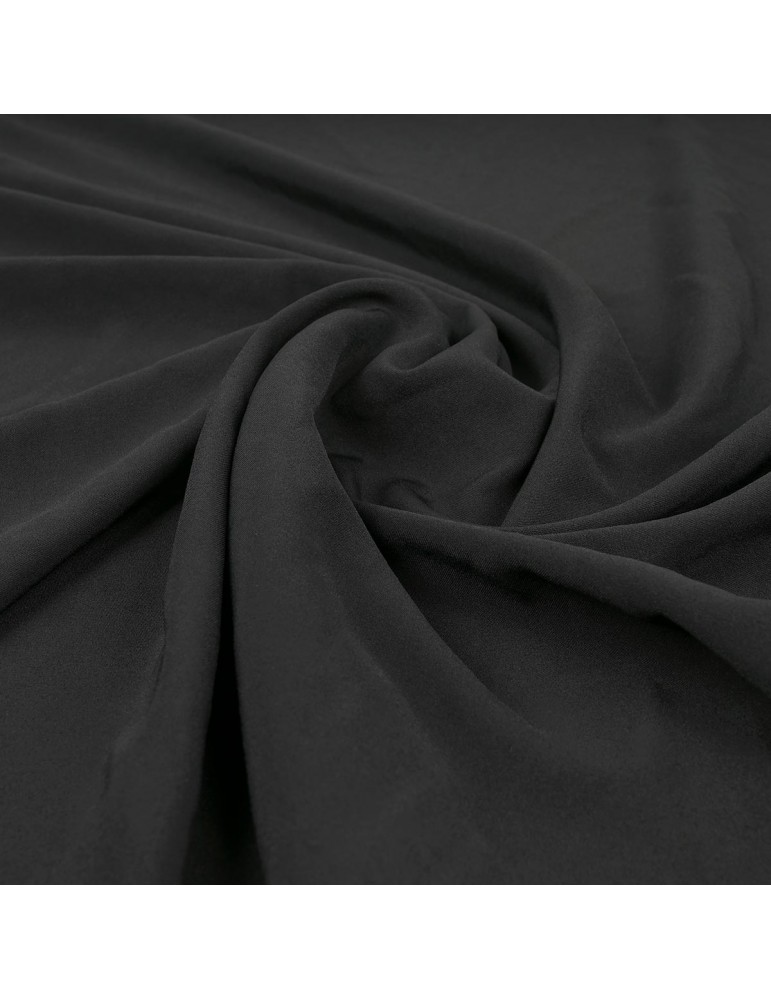 Tissu polyester uni noir