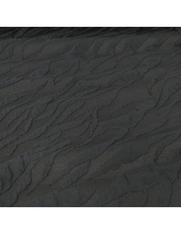 Tissu jersey feuille noir