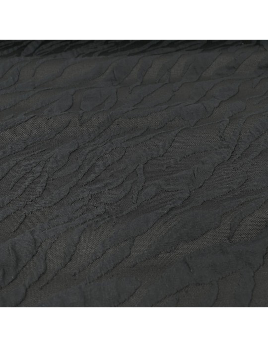 Tissu jersey feuille noir