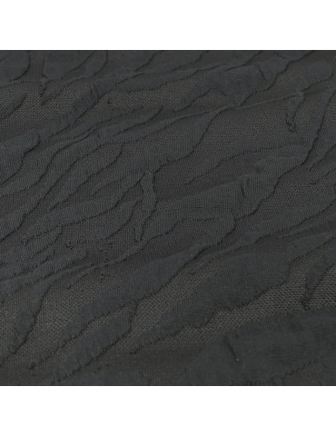 Tissu jersey feuille noir
