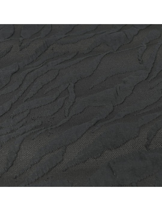 Tissu jersey feuille noir
