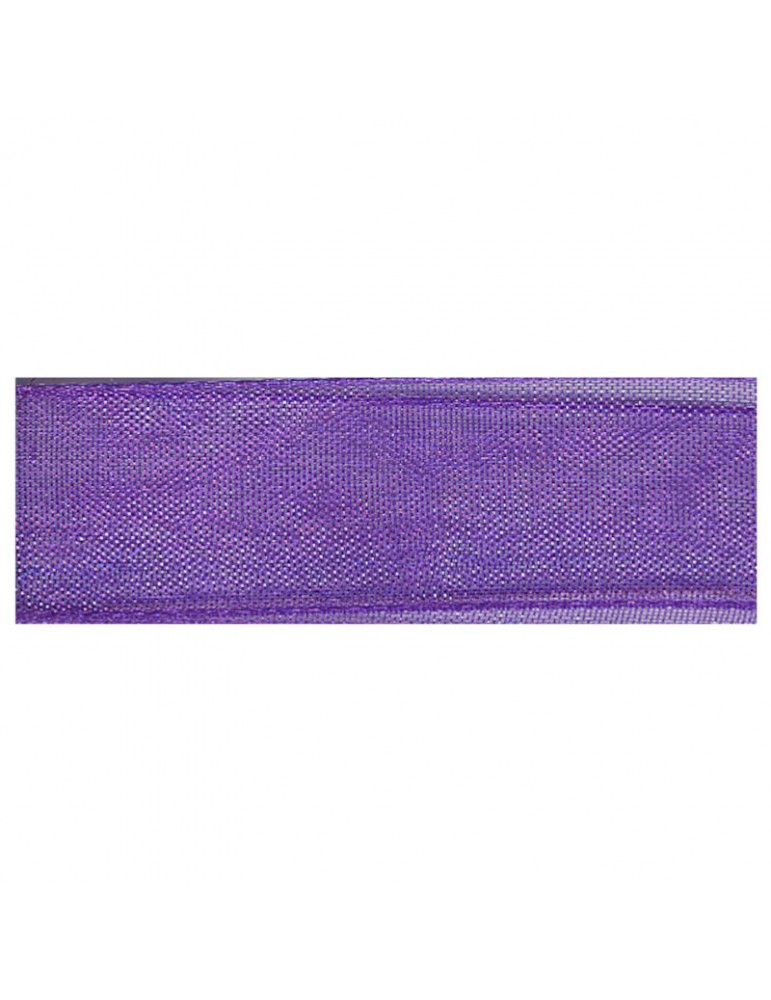 Ruban voile 10 mm violet Ruban voile 10 mm violet
