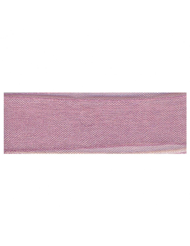 Ruban voile 10 mm rose